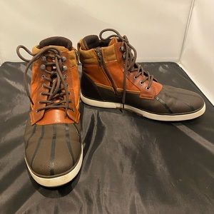 Aldo Leather Boot 3M Water Resistant Men’s Size 10.5 Brown Tan Duckbill Style